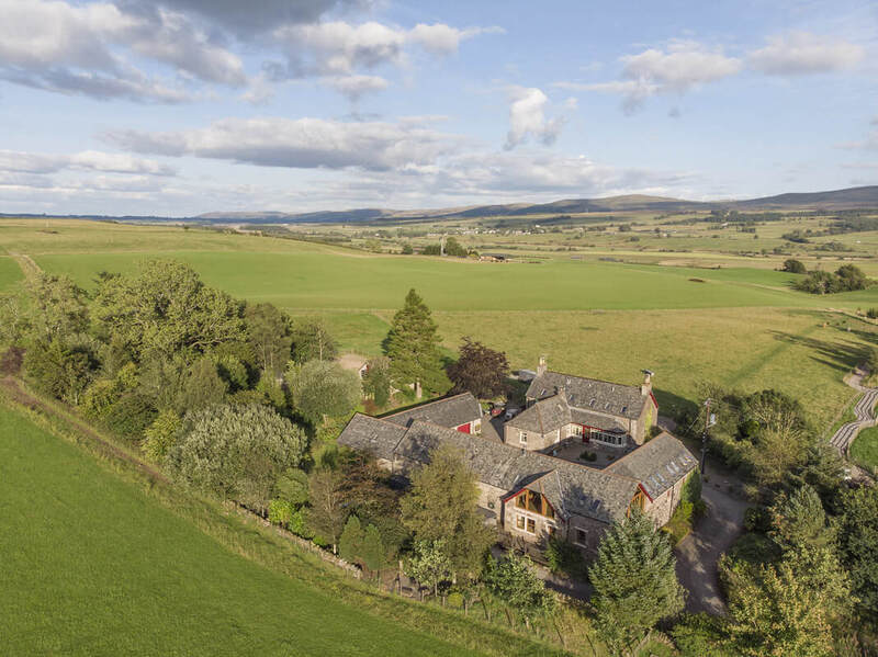 Muckle howf self catering accommodation aerial view